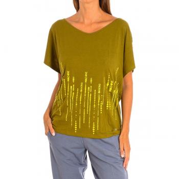 Zumba Camiseta Deportiva con Mangas Verde Oliva