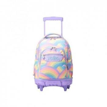 Mochila Escolar con Ruedas TOTTO Morral Bomper Arcoiris Grande Renglones-3QS