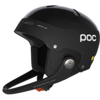 Casco POC Artic SL MIPS negro - XS-S, Casco de Slalom con áreas de protección adicionales y una mentonera completamente ajustable y desmontable