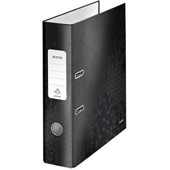 Leitz Archivador de Palanca A4, Negro, Lomo de 80 mm, Gama WOW, 10050095