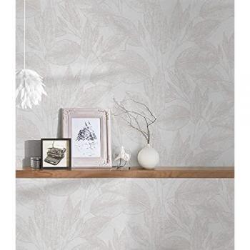 Papel Pintado Vlies Atractivo, Floral-Botánico, con Brillo, 53 cm x 10.05 m