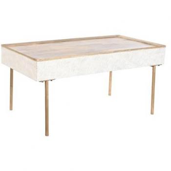 Mesa de Centro Home ESPRIT Hierro Madera de Mango 120 x 60 x 57 cm