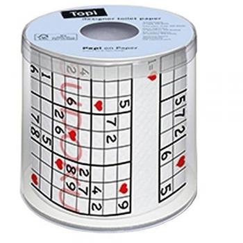 Rollo de Papel Higiénico Sudoku con Diseño de Juego y Alta Absorción