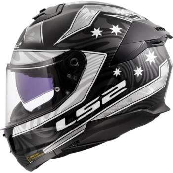 Casco Integral LS2 FF808 Stream II Galdam Negro Blanco 2XL