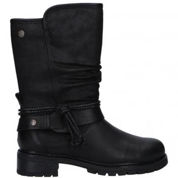 Botas de Motera para Mujer y Niña XTI 57399 Combinadas en Negro con Cierre de Cremallera Talla 29