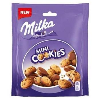 Milka Mini Cookies 110g x 3 unidades de deliciosas galletas con pepitas de chocolate y chocolate con leche