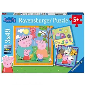 Puzzle 3x49 Piezas Peppa Pig Familia y Amigos