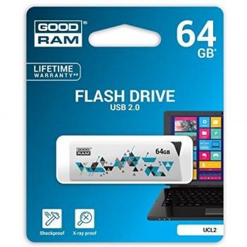Goodram UCL2 unidad flash USB 64 GB USB tipo A 2.0 Azul, Negro, Rosa, Púrpura, Blanco