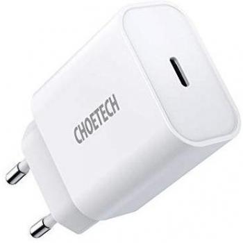 CHOETECH 20W Cargador iPhone Rápido, Power Delivery 3.0 Cargador USB C para iPhone 12/12Pro/12Mini/11/SE 2/XS/XR/X/8, iPad Pro, Cargador QC 3.0 para Samsung S20/S10/Note20, Xiaomi, Redmi Note, Huawei