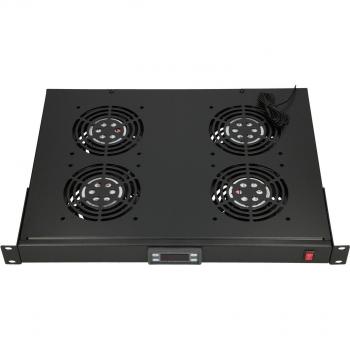 Extralink Panel de Ventilador para Rack de 19 con Termostato y 4 Ventiladores