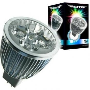 BOMBILLA LED MR16 5W 12V RETTO LUZ FRIA 480LUMENS COLOR 6500K