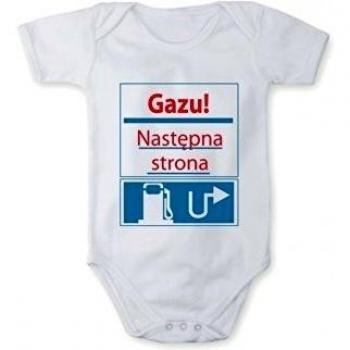 Body mameluco Gas libre al otro lado En diferentes idiomas , Talla:12-18 meses;Color/idioma:Blanco texto polaco