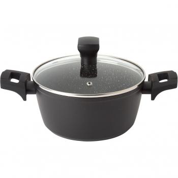 Cacerola de aluminio forjado efecto piedra