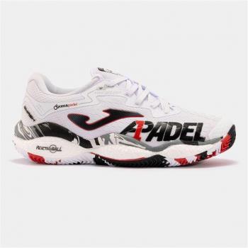 Zapatillas de pádel Joma Smash A1 2482 Blanco - Características: diseño ligero, suela de goma antideslizante, plantilla acolchada, refuerzo en la puntera, transpirabilidad óptima