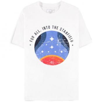 Camiseta Starfield - Into The Starfield - para Hombre - Blanco