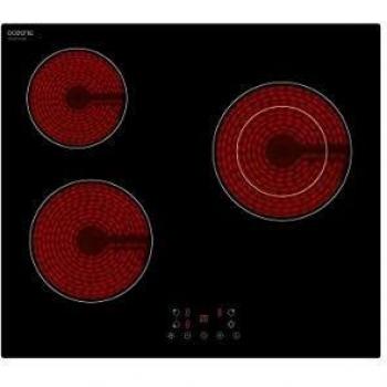 Placa Vitrocerámica Oceanic de 3 Fuegos, 5200W, Ancho 60 cm, L56 x P49 cm
