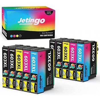 Jetingo 603 XL Reemplazo para Epson 603XL Cartuchos de Tinta Compatiable con Epson Expression Home XP-2100 XP-2105 XP-3100 XP-3105 XP-4100 XP-4105 Workforce WF-2810 WF-2830 WF-2835 WF-2850