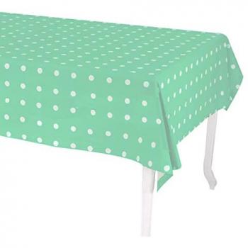 Mantel Rectangular Lunares Verde Agua 140x180 cm
