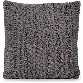 Cojín Decorativo Gris Oscuro 60 x 60 cm de Lana