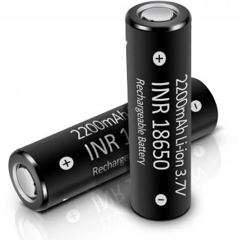 18650 Batería Litio Recargable 2200mAh 3.7V para Electrónica Digital, Juguetes de Niños, Linterna, Alarma de Seguridad.