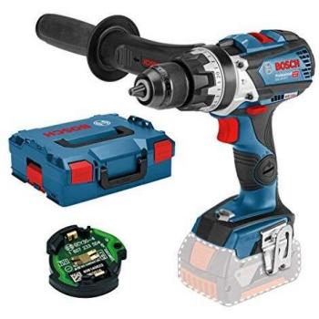 Bosch Professional GSB 18V-85 C Taladro percutor, 110 Nm, diámetro máximo tornillo 12mm, módulo Connectivity, sin batería, en L-BOXX, 18 V, Negro, Azul, Plata