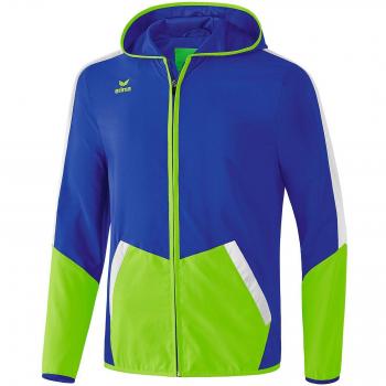 erima Hombre Masters Chaqueta de presentación de Azul präsentaions Chaqueta, Todo el año, Hombre, Color Mazarine Blue/Green Gecko, tamaño Small