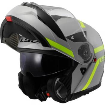 Casco Modular LS2 FF908 Strobe II Autox Gris con Amarillo HiVis