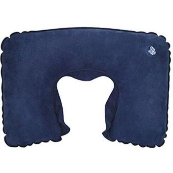 TRIXES Cojín Inflable Azul para Cuello Almohada Descanso Cabeza Viajes