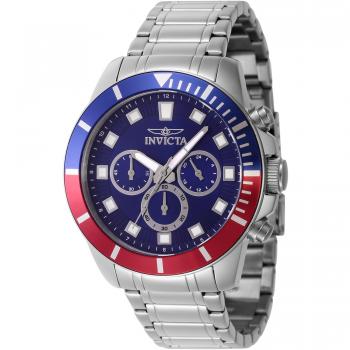 Invicta Pro Diver 46041 Men's Watch - 45mm Silver Grey Dial, Stainless Steel Strap