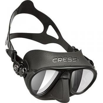 Cressi Calibro Máscara polyvalent para Buceo, apnea Avanzada y submarina Fishing, Unisex Adulto, Negro HD, Talla única
