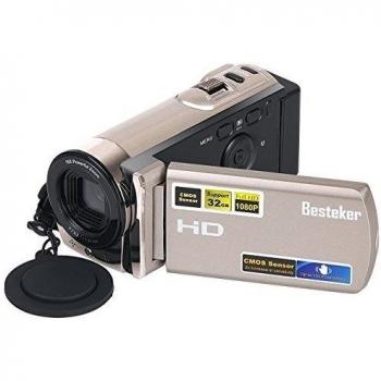 Camera Videocámaras, Besteker portátil digital video Camcorder FHD Max. 16.0 megapíxeles 1920 × 1080P Pantalla DV 2,7 pulgadas TFT a cristales líquidos 16 x zoom Camera Recorder, plateado, 601S