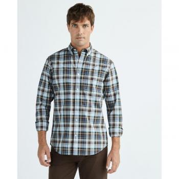 Gant - Camisa de hombre de cuadros de corte regular