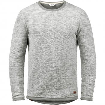 Sudadera Clásica Hombre Solid SDFlocks Cuello Redondo 100% Algodón Talla S Gris Moteado