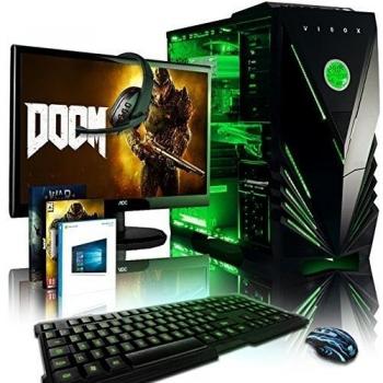 VIBOX Warrior Paquet 4LW Gaming PC - 4,1GHz AMD FX 6-Core CPU, RX 460 GPU, Extremo, Ordenador de sobremesa para oficina Gaming paquete con juegos 2