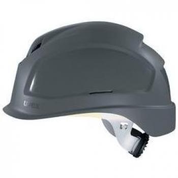 Casco de Seguridad Uvex Pheos B-S-WR con Ventilación y Sistema de Ajuste, Visera Cortada, Color Gris