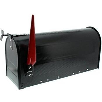 BURG-WÄCHTER Buzón americano, U.S. Mailbox con bandera abatible sin placa para nombre, Acero, US-Box 891 S, Negro