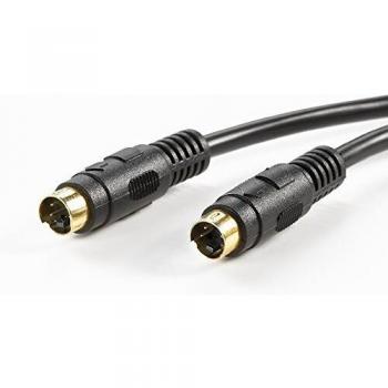 Cable S-Video 3 m con conectores macho, color negro