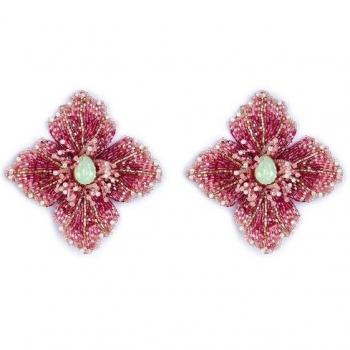 Pendientes Botanica de acero dorado Guess