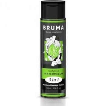 BRUMA - ACEITE DE MASAJE PREMIUM EFECTO CALOR SABOR SANDÍA 3 EN 1 - 100 ML
