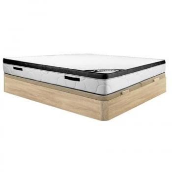 Conjunto Somier Canapé Natural Claro + Colchón Espuma 30 cm - 180 x 200 cm - SOLAK de YSMÉE