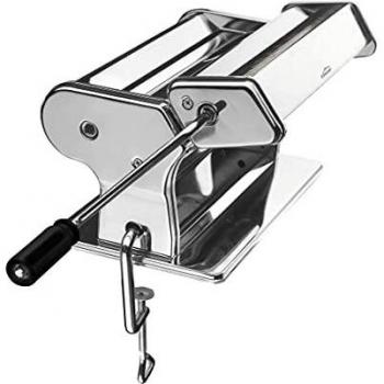 Lacor Maquina Laminadora Pasta 260 Mm 60391-Máquina Fresca, Manual, Cocina Casera, 9 Cortes, Plata, Acero Inoxidable 18/10