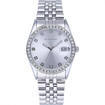 Radiant - Elegante reloj de mujer Nabya RA625202 con correa plateada y gris