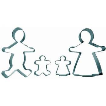 IBILI 779900 - Set 4 Cortapastas Familia Estañados