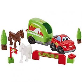 Ecoiffier- Set Transporte Caballo Abrick, Surtido. el Color es Aleatorio, no se Puede Elegir