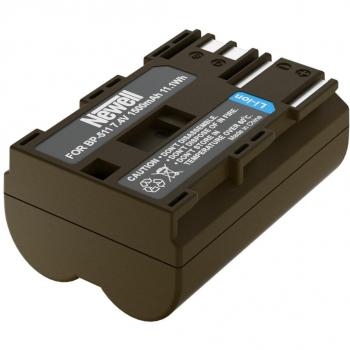 Batería Newell BP-511, 1500mAh, compatible con cámaras Canon