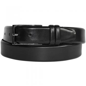 Cinturón de cuero BOSS Carmello negro 80 cm con hebilla de metal y logo HUGO BOSS
