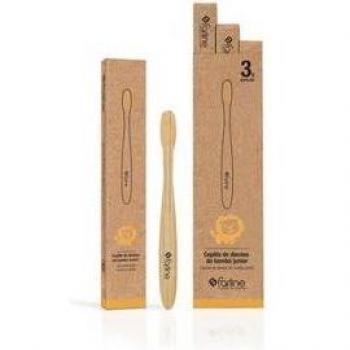Farline Cepillo Dental Bambú Junior León Naranja 3uds