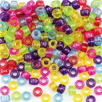 Glitter Pony Beads (Pack of 380) Craft Embellishments
