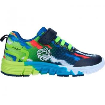 Zapatilla Running Niña J´Hayber Roseta - Cierre Velcro y Cordones Elásticos, Color Marino, Modelo ZJ450449-3726, Tipo Deportivo