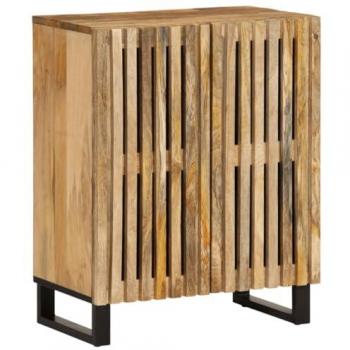 Aparador de madera maciza de mango rugosa 60x34x75 cm, armario de almacenaje, mueble aparador, mueble de almacenaje de cocina, bufé